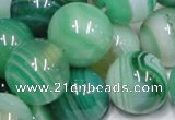 CAB719 15.5 inches 16mm round green agate gemstone beads wholesale