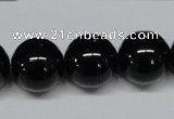 CAB728 15.5 inches 16mm round black agate gemstone beads wholesale