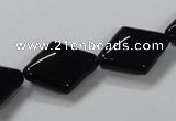 CAB769 15.5 inches 15*20mm rhombic black agate gemstone beads