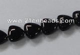 CAB775 15.5 inches 10*10mm triangle black agate gemstone beads