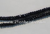 CAB785 15.5 inches 2*4mm faceted rondelle black agate gemstone beads