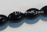 CAB818 15.5 inches 13*18mm rice black agate gemstone beads wholesale