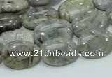 CAB82 15.5 inches 13*18mm oval silver needle agate gemstone beads