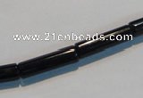 CAB823 15.5 inches 6*20mm column black agate gemstone beads