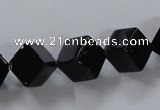 CAB832 15.5 inches 10*10mm cube black agate gemstone beads wholesale