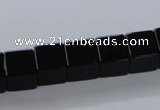 CAB835 15.5 inches 10*10mm cube black agate gemstone beads wholesale