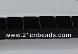 CAB836 15.5 inches 12*12mm cube black agate gemstone beads wholesale