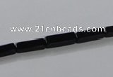 CAB839 15.5 inches 4*12mm cuboid black agate gemstone beads wholesale