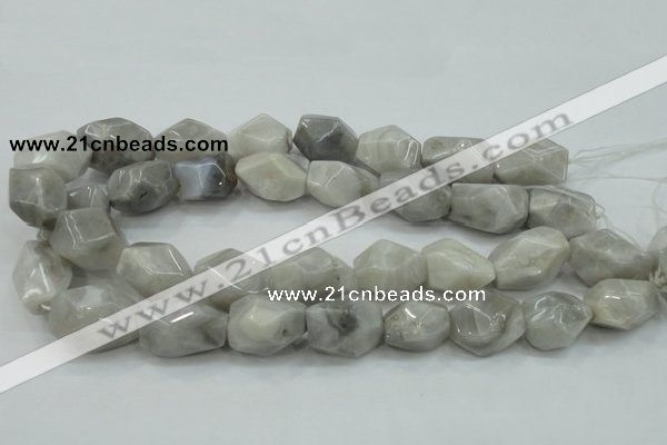 CAB905 15.5 inches 16*25mm nugget natural crazy agate beads wholesale