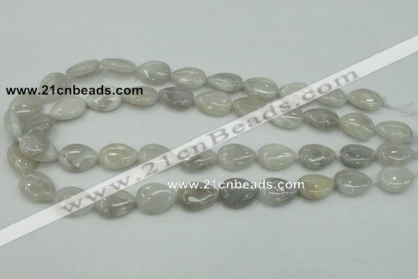 CAB908 15.5 inches 13*18mm flat teardrop natural crazy agate beads