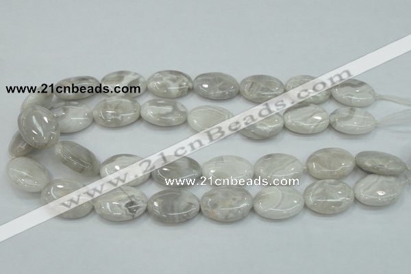 CAB912 15.5 inches 18*25mm oval natural crazy agate beads wholesale