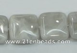 CAB920 15.5 inches 20*20mm square natural crazy agate beads wholesale