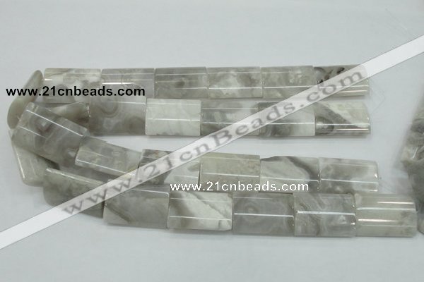CAB923 15.5 inches 22*30mm flat column natural crazy agate beads wholesale