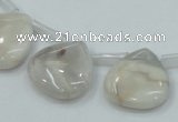 CAB924 20*20mm top-drilled teardrop natural crazy agate beads wholesale