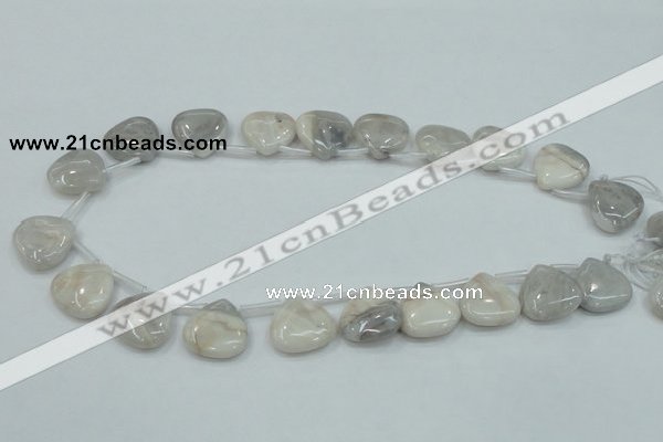 CAB924 20*20mm top-drilled teardrop natural crazy agate beads wholesale