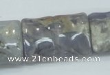 CAB931 15.5 inches 22*30mm flat bamboo natural purple agate beads