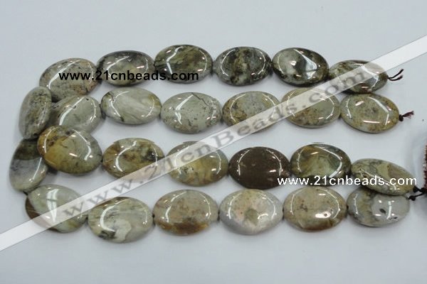 CAB951 15.5 inches 22*30mm oval ocean agate gemstone beads