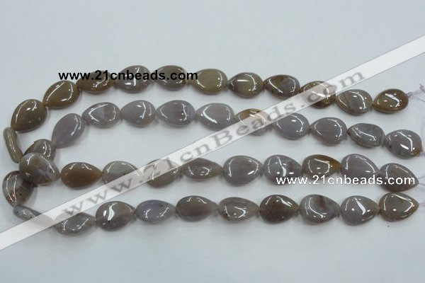 CAB957 15.5 inches 13*18mm flat teardrop ocean agate gemstone beads