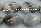 CAB962 15.5 inches 18*25mm twisted teardrop ocean agate gemstone beads