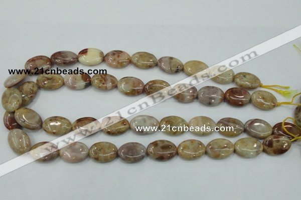 CAB976 15.5 inches 13*18mm oval Morocco agate beads wholesale