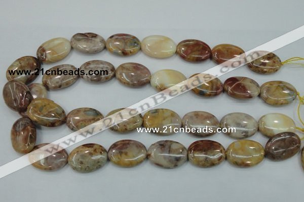 CAB977 15.5 inches 18*25mm oval Morocco agate beads wholesale