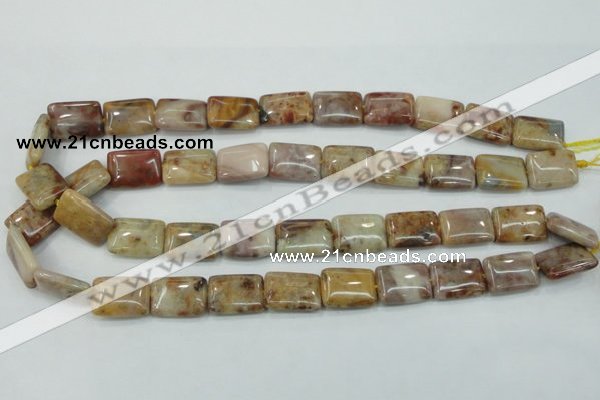 CAB978 15.5 inches 13*18mm rectangle Morocco agate beads wholesale