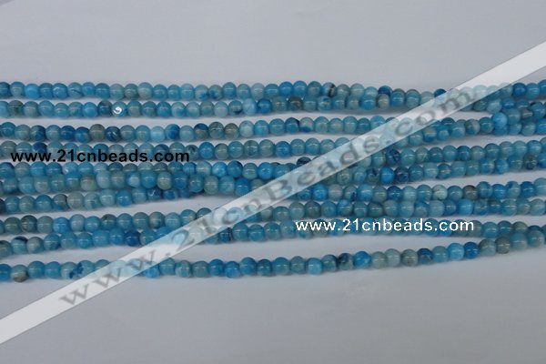 CAB998 15.5 inches 4mm round blue crazy lace agate beads