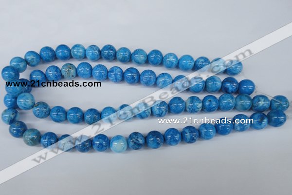 CAB999 15.5 inches 12mm round blue crazy lace agate beads