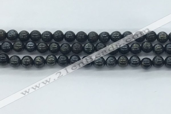 CAE122 15.5 inches 8mm round AB-color astrophyllite beads wholesale