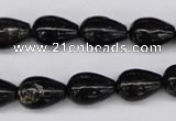 CAE21 15.5 inches 10*14mm teardrop astrophyllite beads wholesale