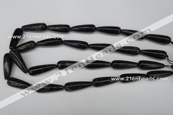 CAE24 15.5 inches 10*30mm teardrop astrophyllite beads wholesale