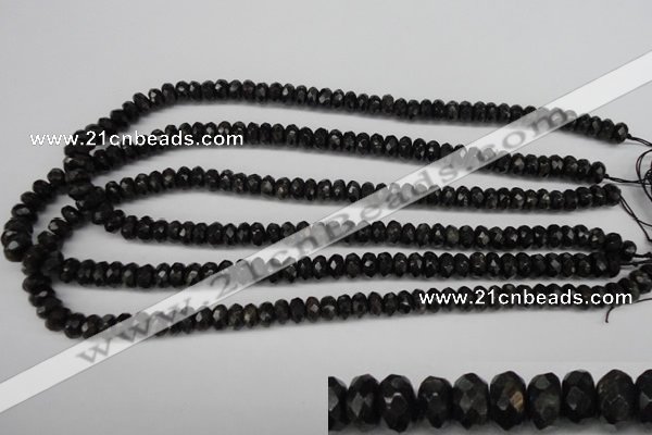 CAE32 15.5 inches 4*8mm faceted rondelle astrophyllite beads wholesale