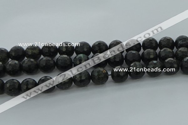 CAE40 15.5 inches 16mm faceted round astrophyllite beads wholesale