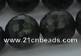 CAE42 15.5 inches 20mm faceted round astrophyllite beads wholesale