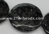 CAE52 15.5 inches 40mm flat round astrophyllite beads wholesale