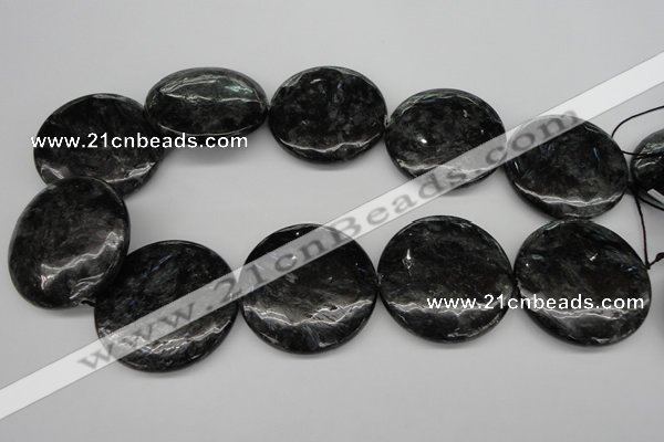 CAE52 15.5 inches 40mm flat round astrophyllite beads wholesale