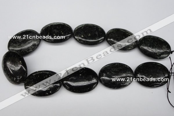 CAE63 15.5 inches 30*40mm oval astrophyllite beads wholesale