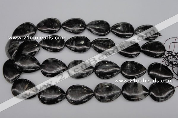 CAE70 15.5 inches 22*30mm flat teardrop astrophyllite beads wholesale