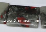 CAF03 15.5 inches 25*35mm rectangle African bloodstone beads