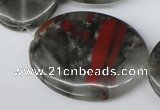 CAF04 15.5 inches 30*40mm oval African bloodstone beads