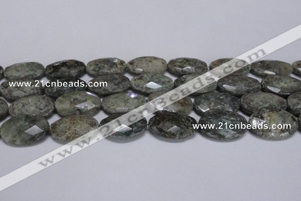 CAF150 15.5 inches 20*30mm faceted oval Africa stone beads