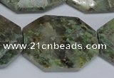 CAF154 15.5 inches 25*35mm faceted octagonal Africa stone beads