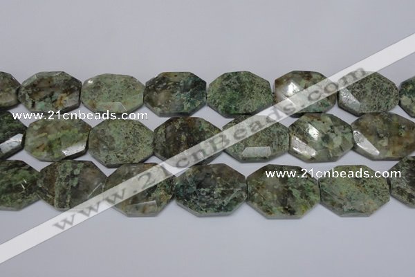 CAF154 15.5 inches 25*35mm faceted octagonal Africa stone beads