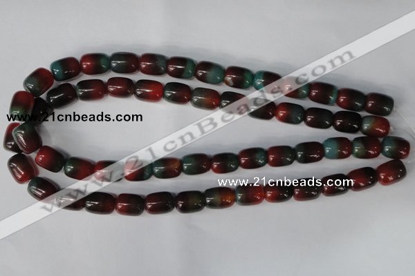 CAG1011 15.5 inches 12*14mm drum rainbow agate beads wholesale