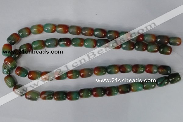 CAG1014 15.5 inches 12*14mm drum rainbow agate beads wholesale