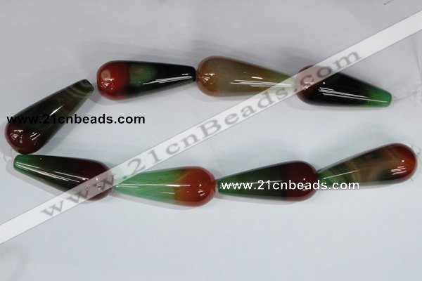 CAG1019 15.5 inches 20*50mm teardrop rainbow agate beads