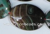 CAG1027 15.5 inches 30*40mm oval rainbow agate beads