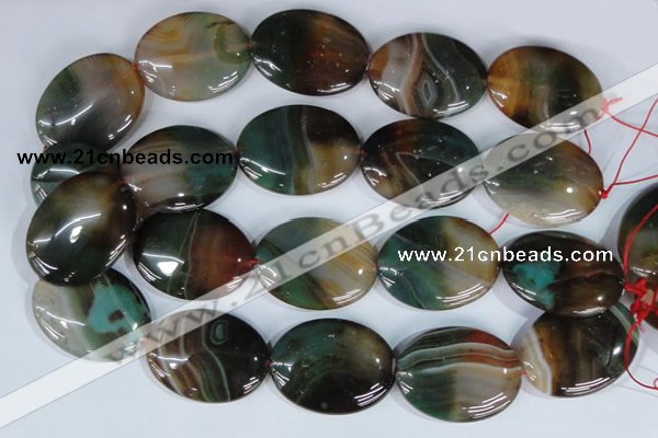 CAG1027 15.5 inches 30*40mm oval rainbow agate beads