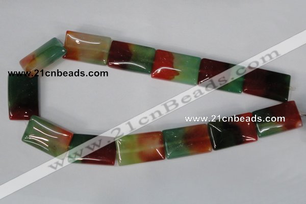 CAG1054 15.5 inches 20*30mm rectangle rainbow agate beads