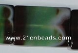 CAG1060 15.5 inches 30*40mm flat tube rainbow agate beads